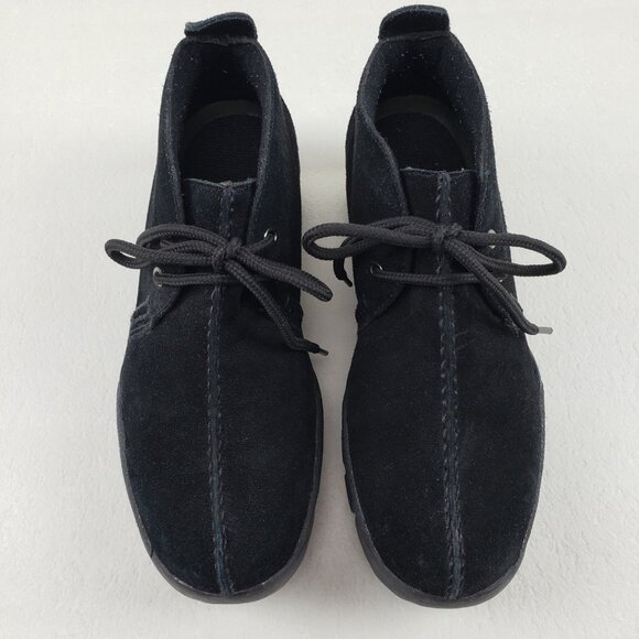 Roper Suede Chukka Ankle Boot Womens 8.5 Black Lace Up Split Toe Casual Western - Picture 3 of 12